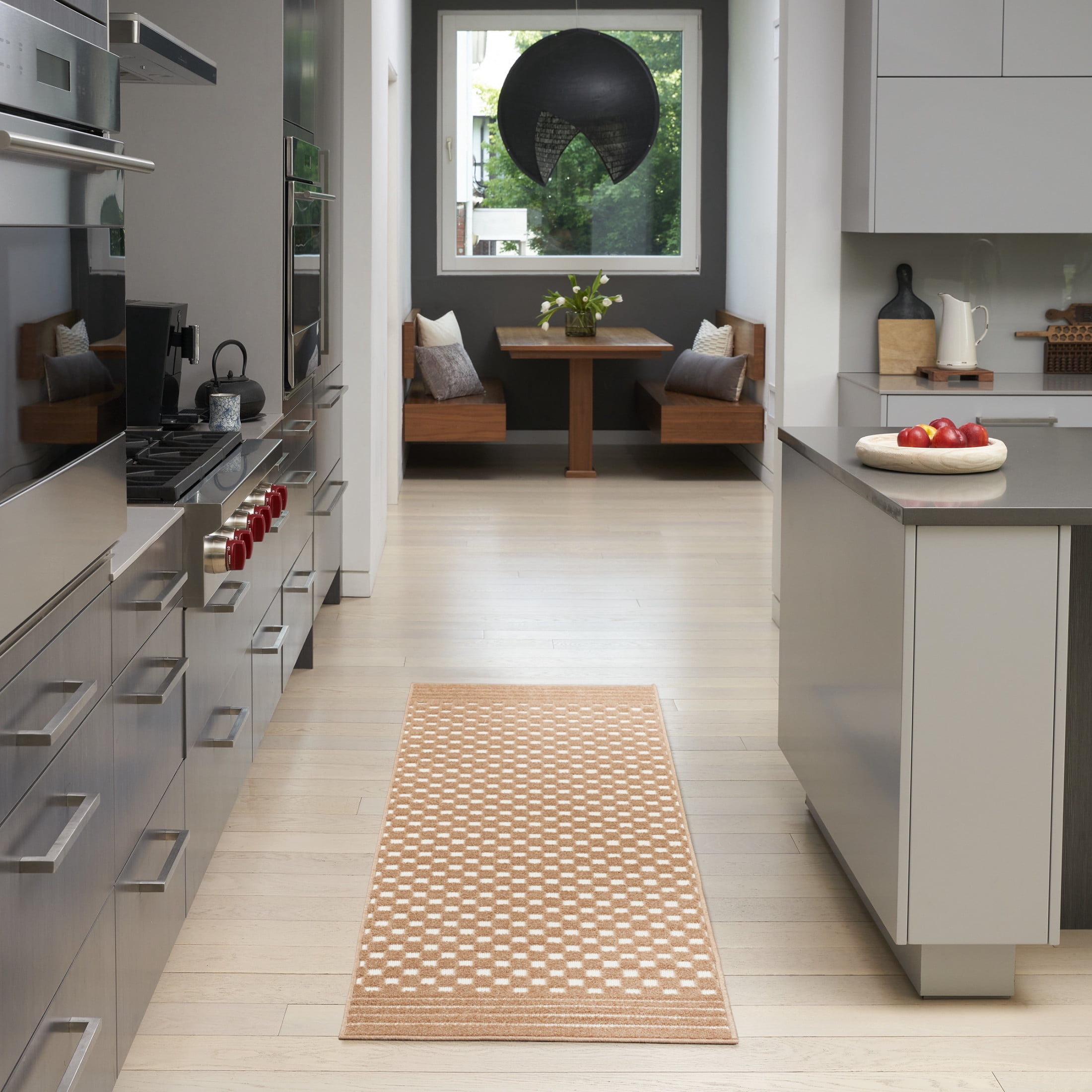Nourison Care Free 2' x 6' Copper Modern Indoor Rug
