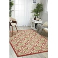 thumbnail image 1 of Nourison Caribbean Indoor/Outdoor Ivory/Rust 5'3" x 7'5" Area Rug, (5x7), 1 of 6