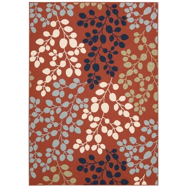 Nourison Caribbean Indoor/Outdoor Rust 1'9" x 2'9" Area Rug, (2x3)