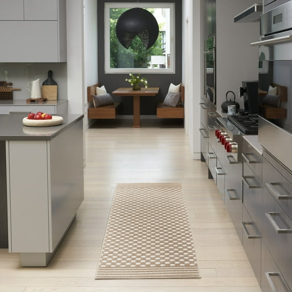 Nourison Casual 2' x 6' Brown Modern Indoor Rug