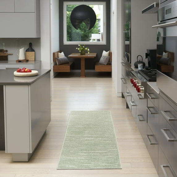 Nourison Casual 2' x 6' Green Modern Indoor Rug