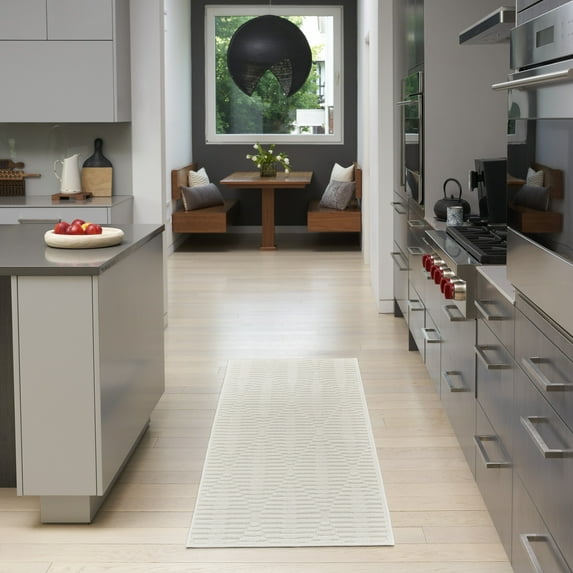 Nourison Casual 2' x 6' Ivory Modern Indoor Rug