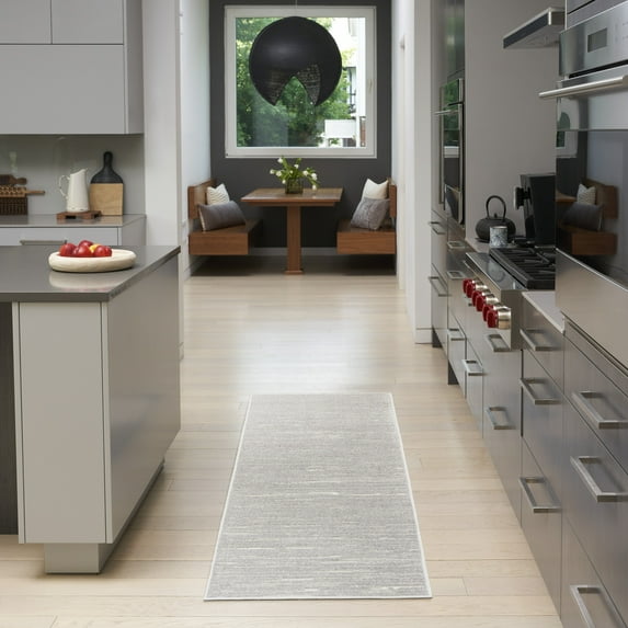 Nourison Casual 2' x 6' Light Grey Modern Indoor Rug