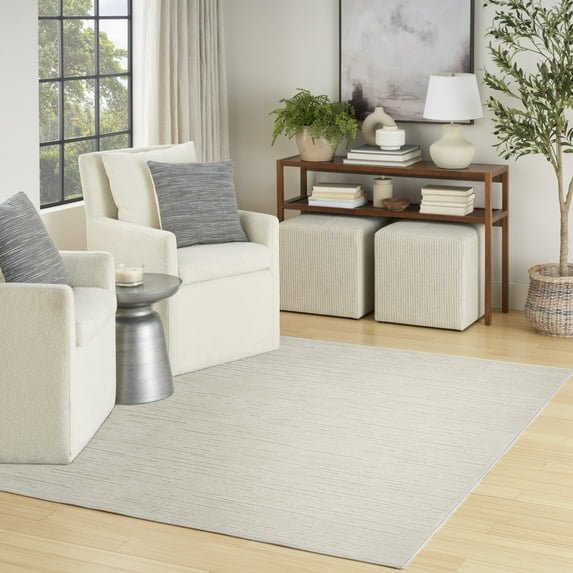 Nourison Casual 3'11" x 5'11" Beige Modern Indoor Rug