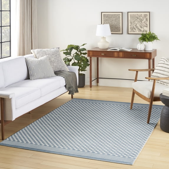 Nourison Casual 3'11" x 5'11" Blue Coastal, Nautical & Beach Indoor Rug