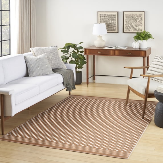 Nourison Casual 3'11" x 5'11" Copper Modern Indoor Rug