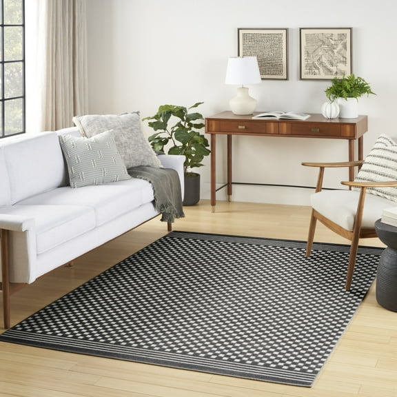 Nourison Casual 3'11" x 5'11" Grey Modern Indoor Rug