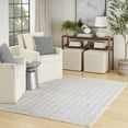 thumbnail image 1 of Nourison Casual 6'7" x 9'2" Light Grey Modern Indoor Rug, 1 of 8