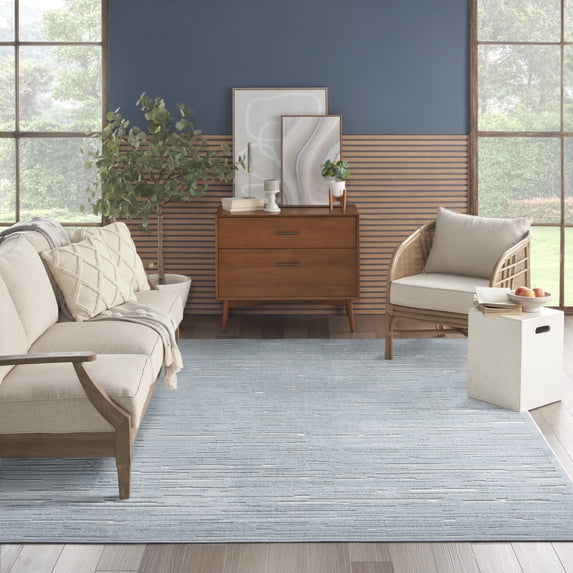 Nourison Casual 7'10" x 9'10" Blue Modern Indoor Rug