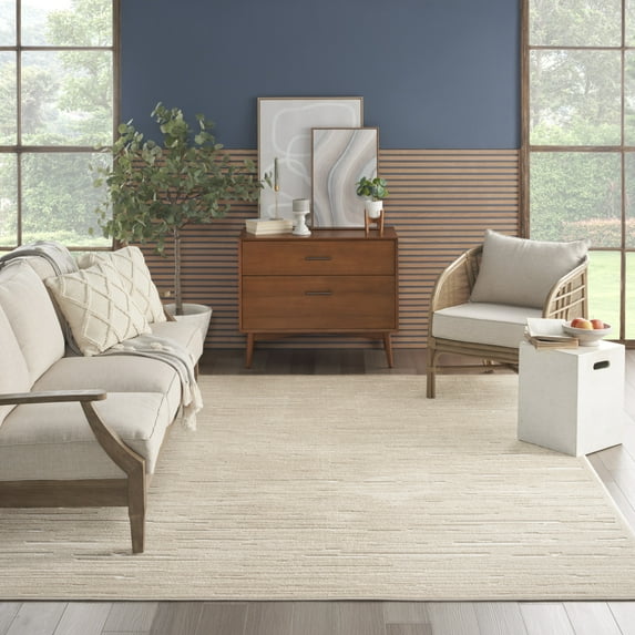 Nourison Casual 7'10" x 9'10" Taupe Modern Indoor Rug