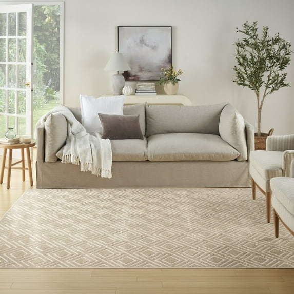 Nourison Casual 9'2" x 12' Beige Modern Indoor Rug