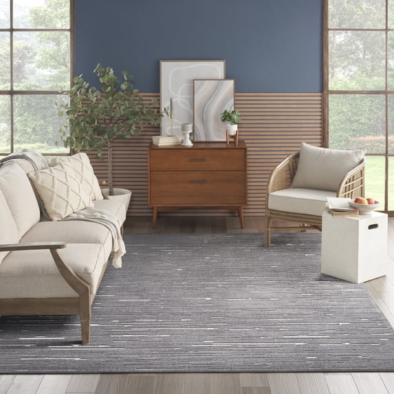 Nourison Casual 9'2" x 12' Grey Modern Indoor Rug