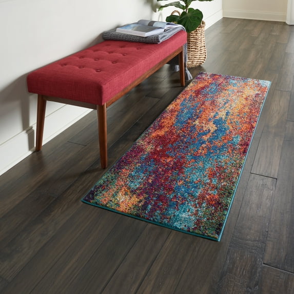 Nourison Celestial Abstract Atlantic 2'2" x 3'9" Area Rug, (2x4)