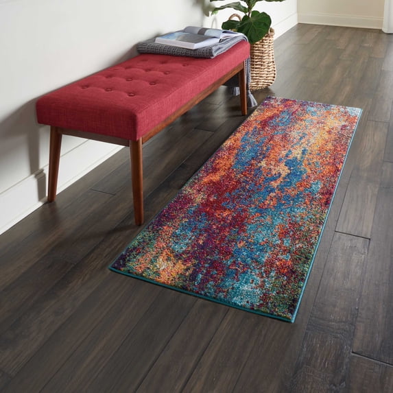 Nourison Celestial Abstract Atlantic 3' x 5' Area Rug, (3x5)