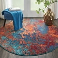 thumbnail image 1 of Nourison Celestial Abstract Atlantic 4' x ROUND Area Rug, (4 Round), 1 of 7