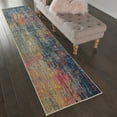 thumbnail image 1 of Nourison Celestial Abstract Blue/Yellow 2'2" x 10' Area Rug, (2x10), 1 of 7