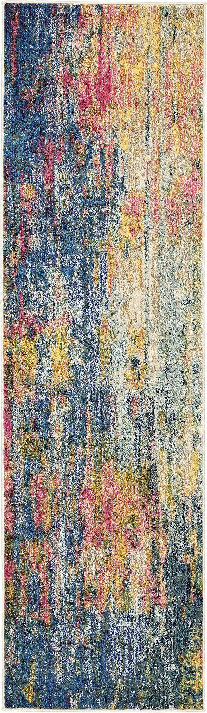 Nourison Celestial Abstract Atlantic 5 3 x 7 3 Area Rug 5×7