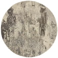 thumbnail image 1 of Nourison Celestial Abstract Ivory/Grey 5'3" x round Area Rug, (5 Round), 1 of 9