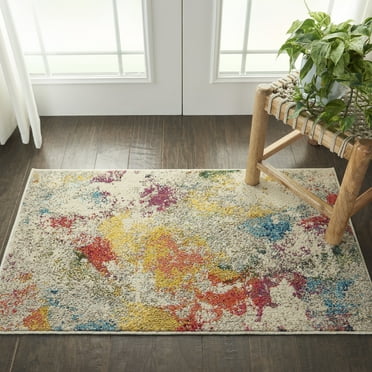 Nourison Celestial Abstract Ivory/Multicolor 2'2" x 3'9" Area Rug, (2x4)