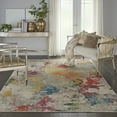 thumbnail image 1 of Nourison Celestial Abstract Ivory/Multicolor 6' x 9' Area Rug, (6x9), 1 of 8