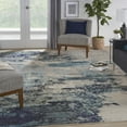 thumbnail image 1 of Nourison Celestial Abstract  Ivory/Teal Blue Area Rug, 1 of 9