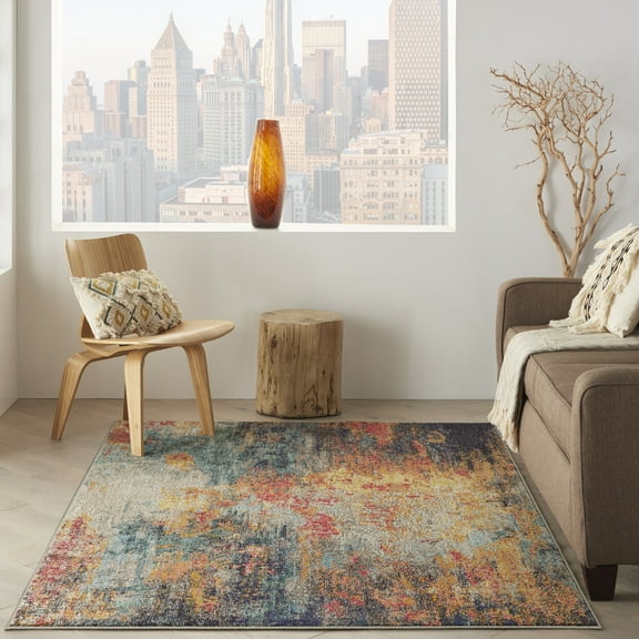 Nourison Celestial Abstract Multicolor 3'11" x 5'11" Area Rug, (4x6)
