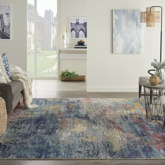 Nourison Celestial Abstract Multicolor 7'10" x 10'6" Area Rug, (8x11)