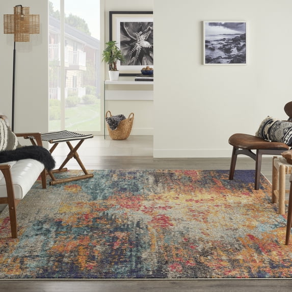 Nourison Celestial Abstract Multicolor 7'10" x 10'6" Area Rug, (8x11)