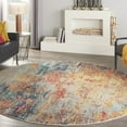 thumbnail image 1 of Nourison Celestial Abstract Multicolor 7'10" x ROUND Area Rug, (8 Round), 1 of 8