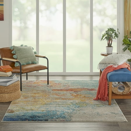 Nourison Celestial Abstract Sealife 5'3" x 7'3" Area Rug, (5x7)