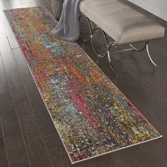 Nourison Celestial Abstract Sunset 2'2" x 10' Area Rug, (2x10)