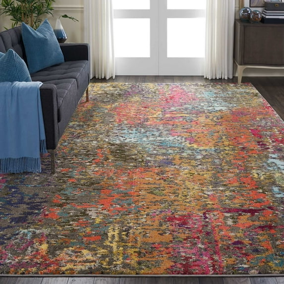 Nourison Celestial Abstract Sunset 7'10" x 10'6" Area Rug, (8x11)