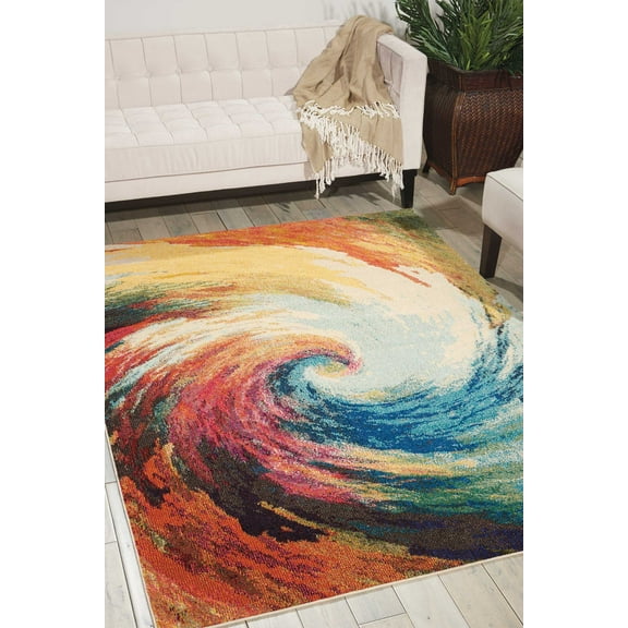 Nourison Celestial Abstract Wave 5'3" x 7'3" Area Rug, (5x7)