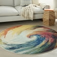 thumbnail image 1 of Nourison Celestial Abstract Wave 5'3" x ROUND Area Rug, (5 Round), 1 of 8