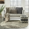 thumbnail image 1 of Nourison Celestial Modern Abstract Ivory/Grey 4' x ROUND Area Rug, (4' Round), 1 of 9