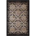 thumbnail image 1 of Nourison  Chambord Area Rug Black 5'6" x 7'5" Latex Free Synthetic, Viscose Oriental 5' x 8' Indoor Green, 1 of 5