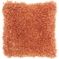 thumbnail image 1 of Nourison Chindi Short Cut Shag Decorative Throw Pillow, 17" x 17", Deep Coral, 1 of 2