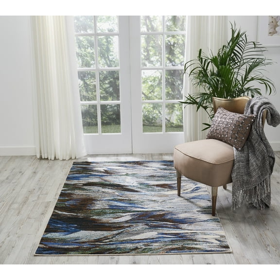 Nourison Chroma Colorful Abstract Aegean 4' x 6' Area Rug, (4x6)