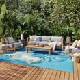 thumbnail image 1 of Nourison Color Splash 7'10" x 9'10" Blue Ivory Coastal, Nautical & Beach Rug, 1 of 9
