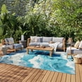 thumbnail image 1 of Nourison Color Splash 9'10" x 13'2" Ivory Blue Coastal, Nautical & Beach Rug, 1 of 9