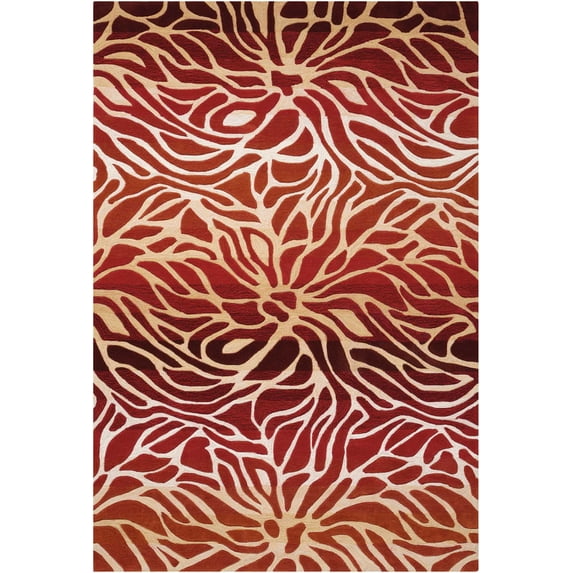 Nourison Con25-Rec-8X11 Contour 8' X 11' Rectangle Synthetic Hand Tufted Floral Area Rug