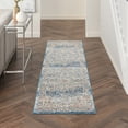 thumbnail image 1 of Nourison Concerto 2'2" x 7'6" Ivory Blue Bordered Indoor Rug, 1 of 8