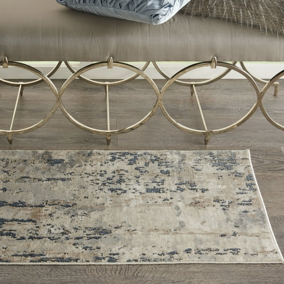 Nourison Concerto Abstract Beige/Grey 2'2" x 3'9" Area Rug, (2x4)