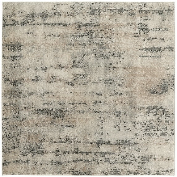 Nourison Concerto Abstract Beige Grey 4' x Square Area Rug (4 Square)