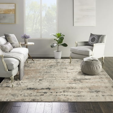 Nourison Concerto Abstract Beige Grey 7'10" x Square Area Rug (8 Square)