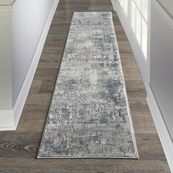 Nourison Concerto Abstract Contemporary Grey/Beige 2'2" x 10' Area Rug, (10' Runner)