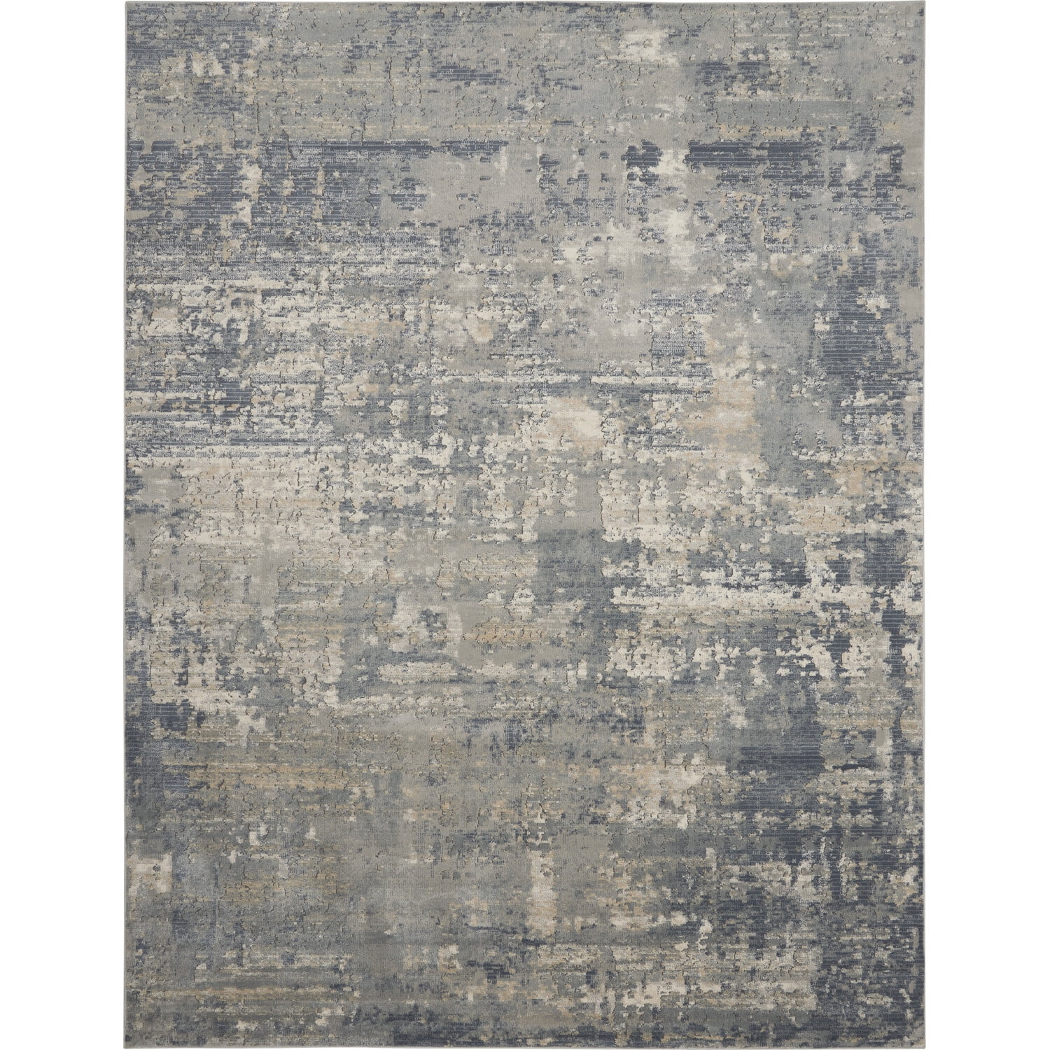 Elysian Beige and Grey Handmade Synthetic 9' x 12' Area Rug