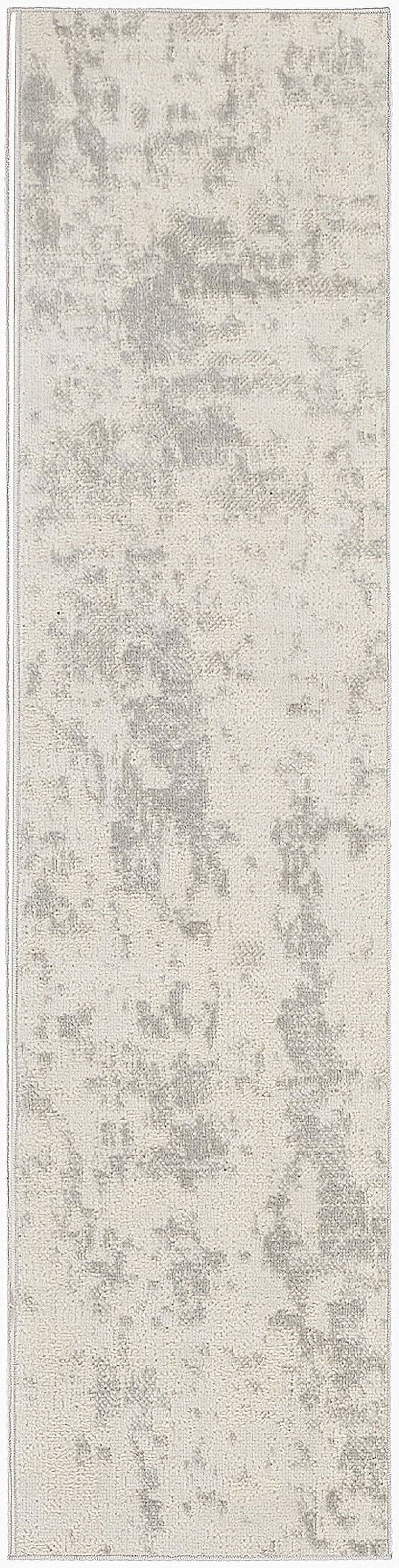 Nourison Concerto Abstract Cream Grey 2'2" x 7'6" Area Rug, (2x8) - image 1 of 6