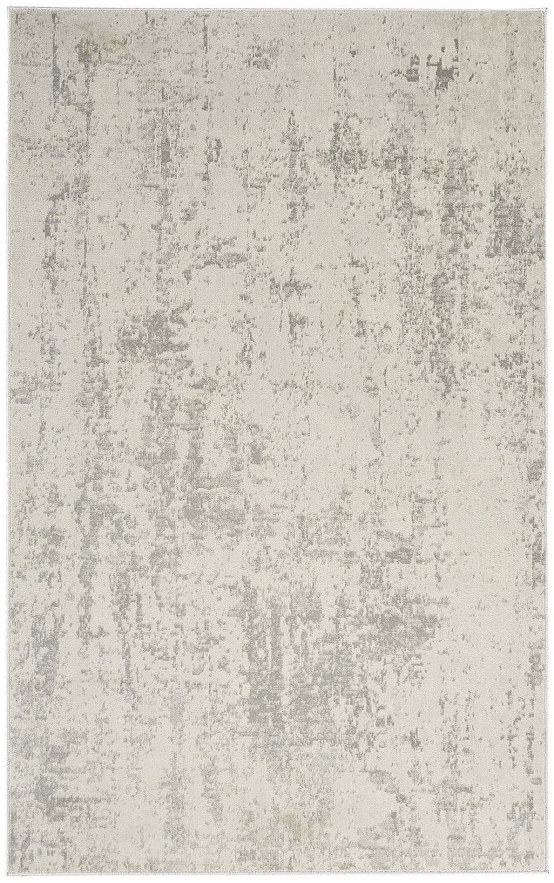 Nourison Concerto Abstract Cream Grey 3'9" x 5'9" Area Rug, (4x6)
