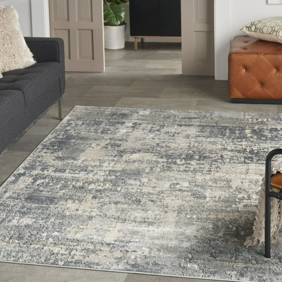 Nourison Concerto Abstract Grey/Beige 5'3" x 7'3" Area Rug, (5x7)
